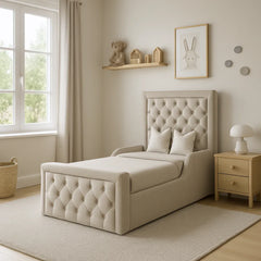 Chesterfield Upholstered Kids Bed Frame