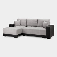 Cimiano Sofa Bed Black/Grey Left Hand Facing Corner