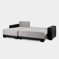 Cimiano Sofa Bed Black/Grey Left Hand Facing Corner