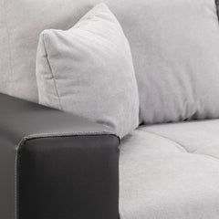 Cimiano Sofa Bed Black/Grey Left Hand Facing Corner