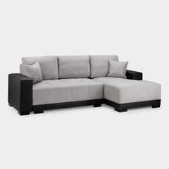 Cimiano Sofa Bed Black/Grey Right Hand Facing Corner