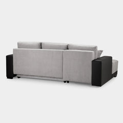 Cimiano Sofa Bed Black/Grey Right Hand Facing Corner