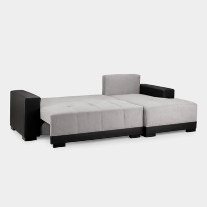 Cimiano Sofa Bed Black/Grey Right Hand Facing Corner