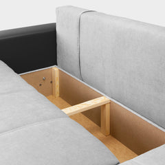 Cimiano Sofa Bed Black/Grey Right Hand Facing Corner