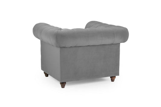 Codd Plush Armchair Sofa - Grey