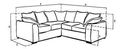 Colbee Sofa Grey Large Corner