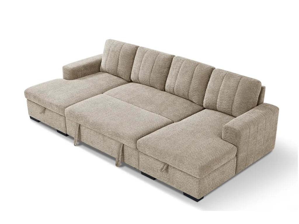Como U Shape Corner Sofabed - Beige