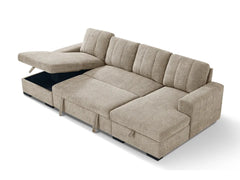Como U Shape Corner Sofabed - Beige