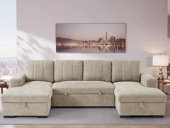 Como U Shape Corner Sofabed - Beige