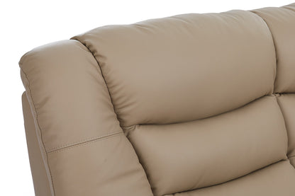 Giovanni 2 Seater Electric Recliner Sofa - Beige Leather - Image 6