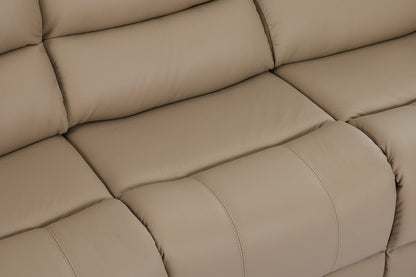 Giovanni 3 Seater Electric Recliner Sofa - Beige Leather - Image 7