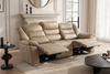 Giovanni 3 Seater Electric Recliner Sofa - Beige Leather - Image 1