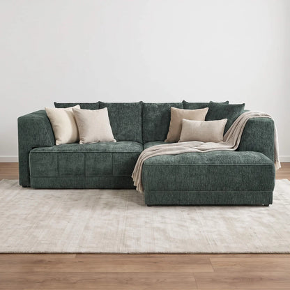 Brooklyn Electric Storage Right Hand Sofa Bed - Green Pre-Order