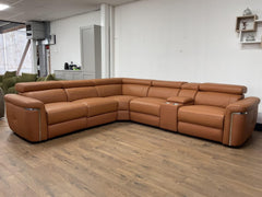 Somerville Electric Recliner Corner Sofa - Tan
