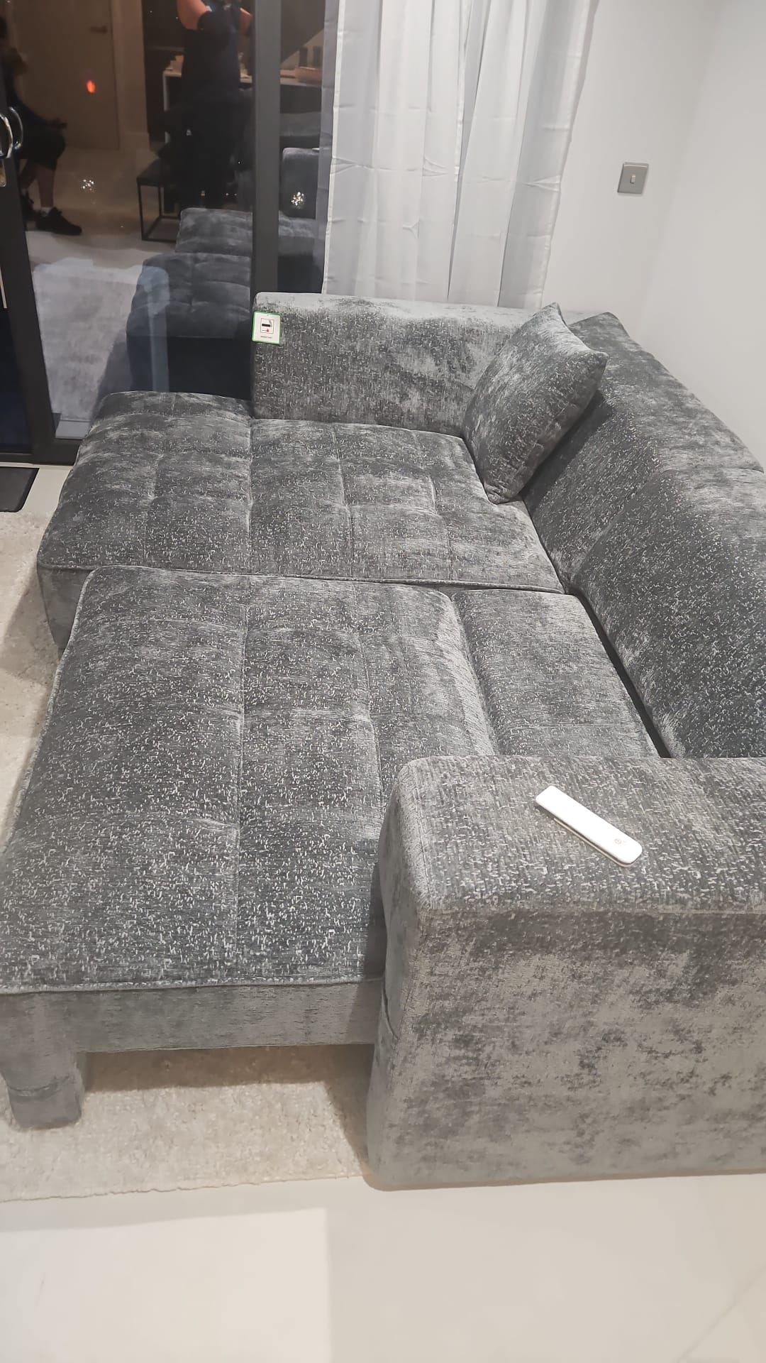 Brooklyn Electric Storage Left Hand Sofa Bed - Charcoal