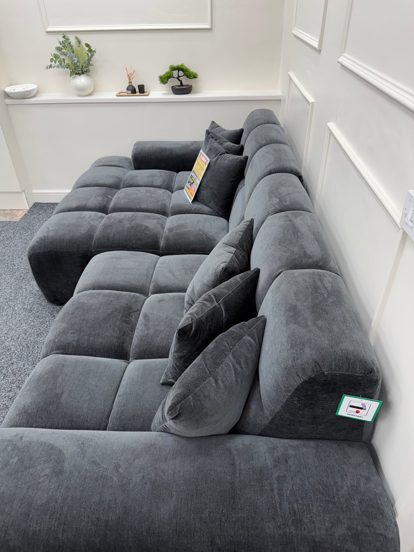 Jacob Sofa Charcoal Left Hand - EX DISPLAY