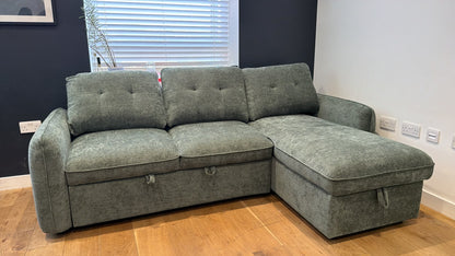 Moscow Universal Corner Sofabed With Storage - Olive