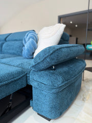 Hudson Universal Corner Sofa Bed - Blue