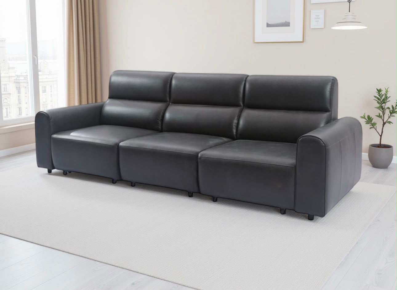 Conway Leather Electric Sofa Bed