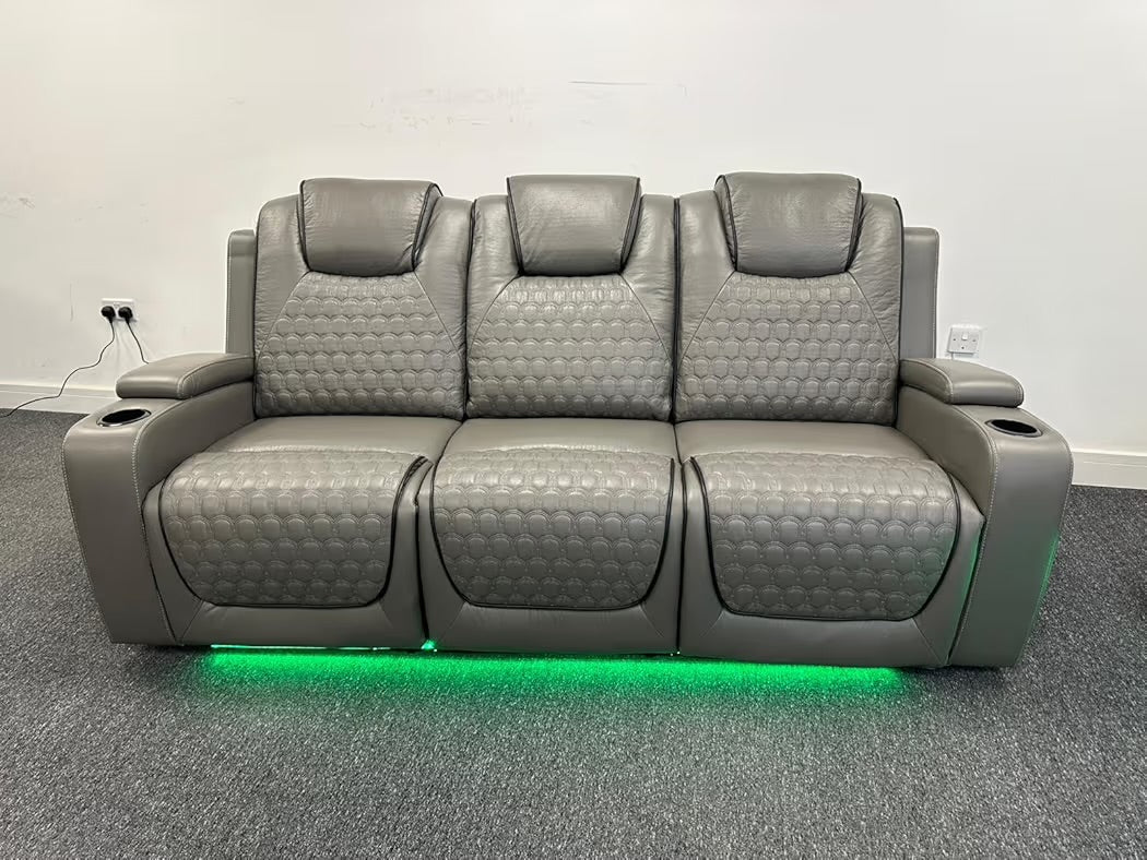 Tuscany 3+2 Electric Entertainment Recliner Sofa - Grey