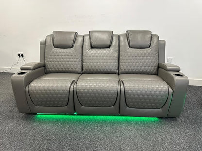 Tuscany 3+2 Electric Entertainment Recliner Sofa - Grey