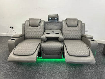 Tuscany 3+2 Electric Entertainment Recliner Sofa - Grey