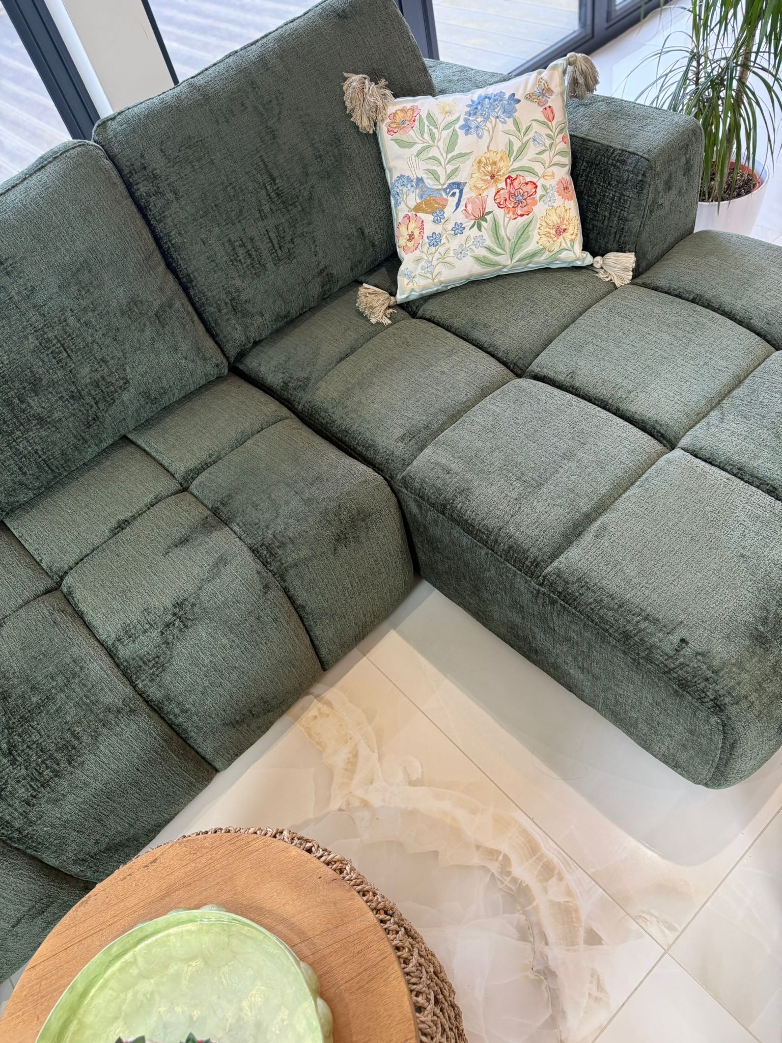 Shanghai Luxury U Shape Sofa Bed - Green