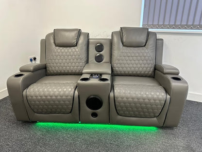 Tuscany 3+2 Electric Entertainment Recliner Sofa - Grey