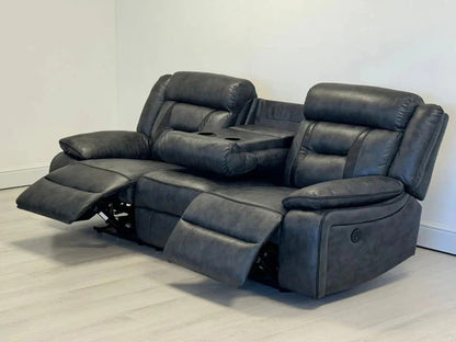 Nova Electric Recliner Leather Sofa 3+2 Seater