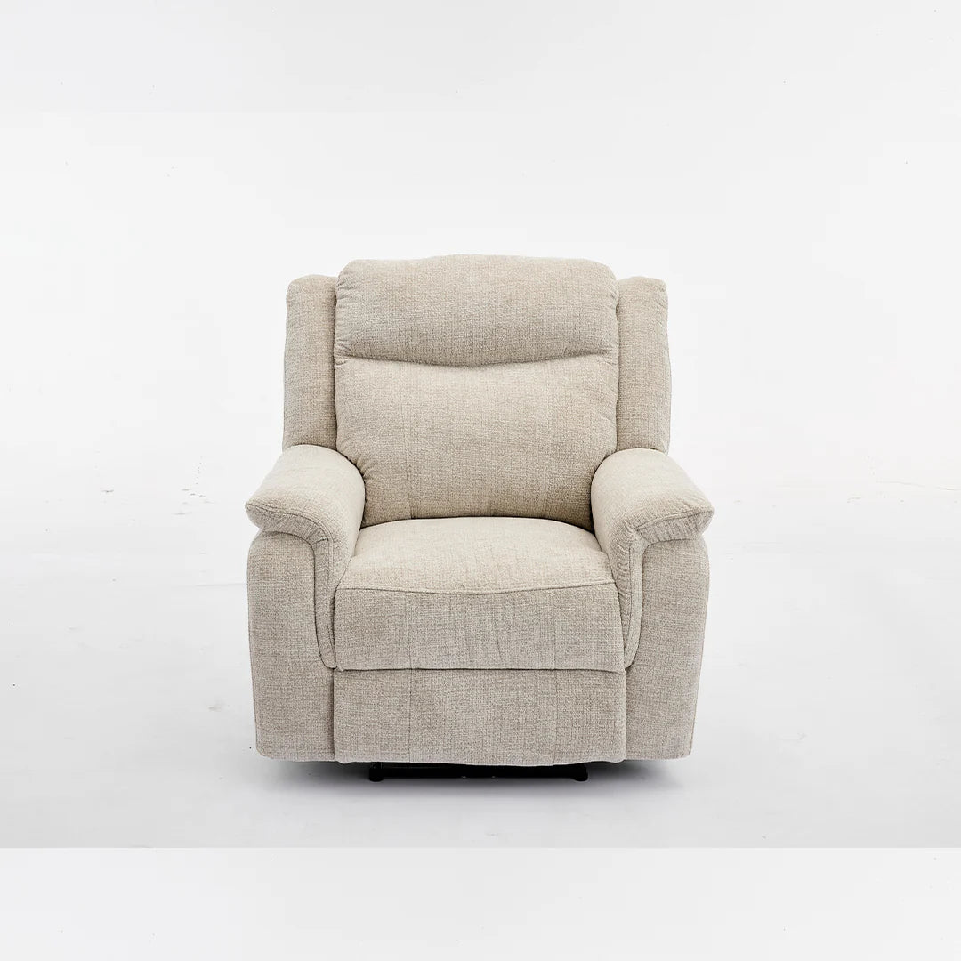 Siyara Fabric Electric Recliners Sofa - Beige With Cupholders-Cooling Cup-Holders/Bluetooth Speakers/Wireless Charging/USB Charging Ports/Storage