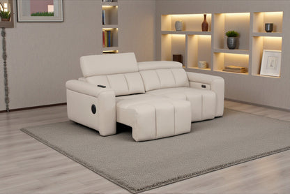 Ohio Beige 3 Seater Power Slider Sofa