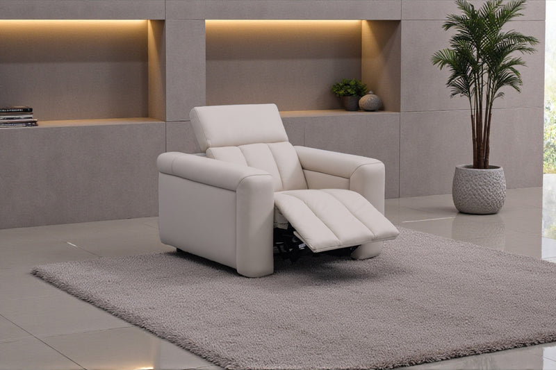 Ohio Cream Power Slider Recliner Armchair - Beige