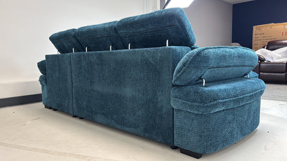 Hudson Universal Corner Sofa Bed - Blue