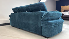 Hudson Universal Corner Sofa Bed - Blue