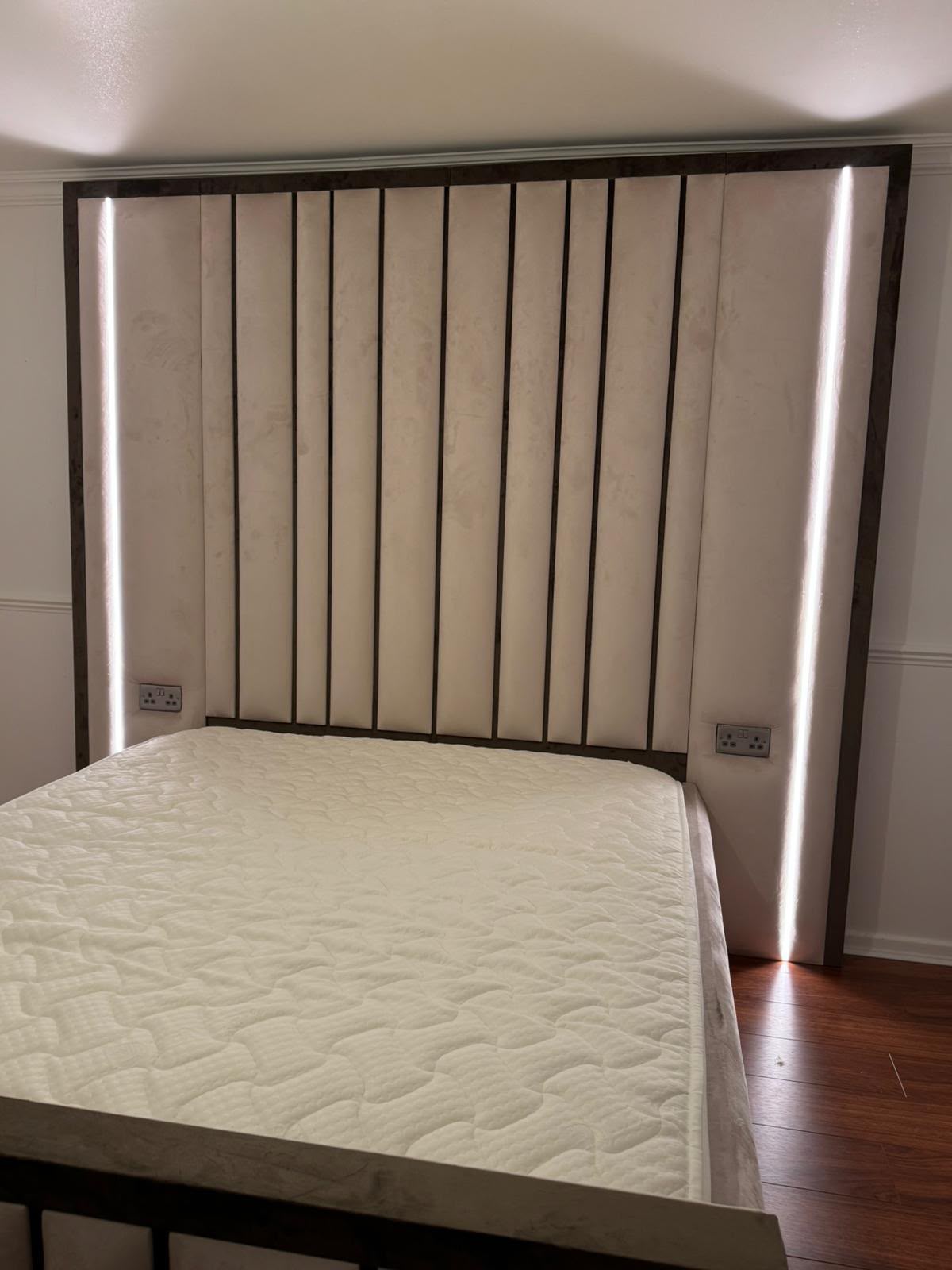 Conrad LED Dimmable Light Bed Frame | Sockets Optional