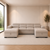 Alaya Storage U Shape Sofabed - Beige