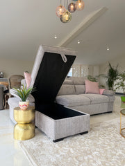 Hudson Universal Corner Sofa Bed - Grey