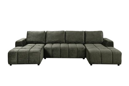 Shanghai Luxury U Shape Sofa Bed - Green