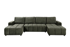 Shanghai Luxury U Shape Sofa Bed - Green