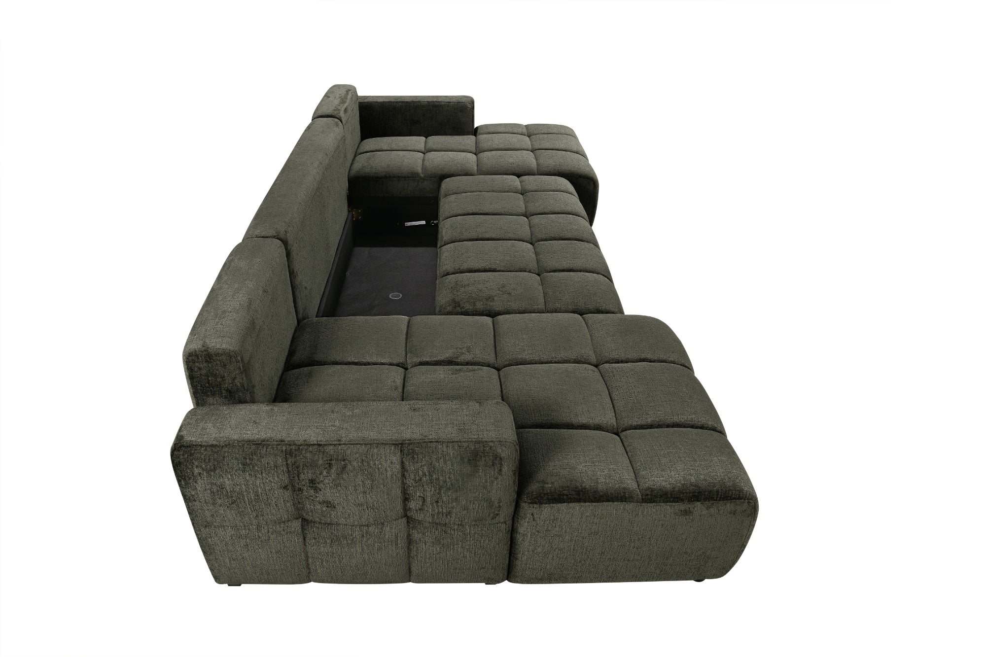 Shanghai Luxury U Shape Sofa Bed - Green