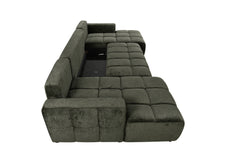 Shanghai Luxury U Shape Sofa Bed - Green