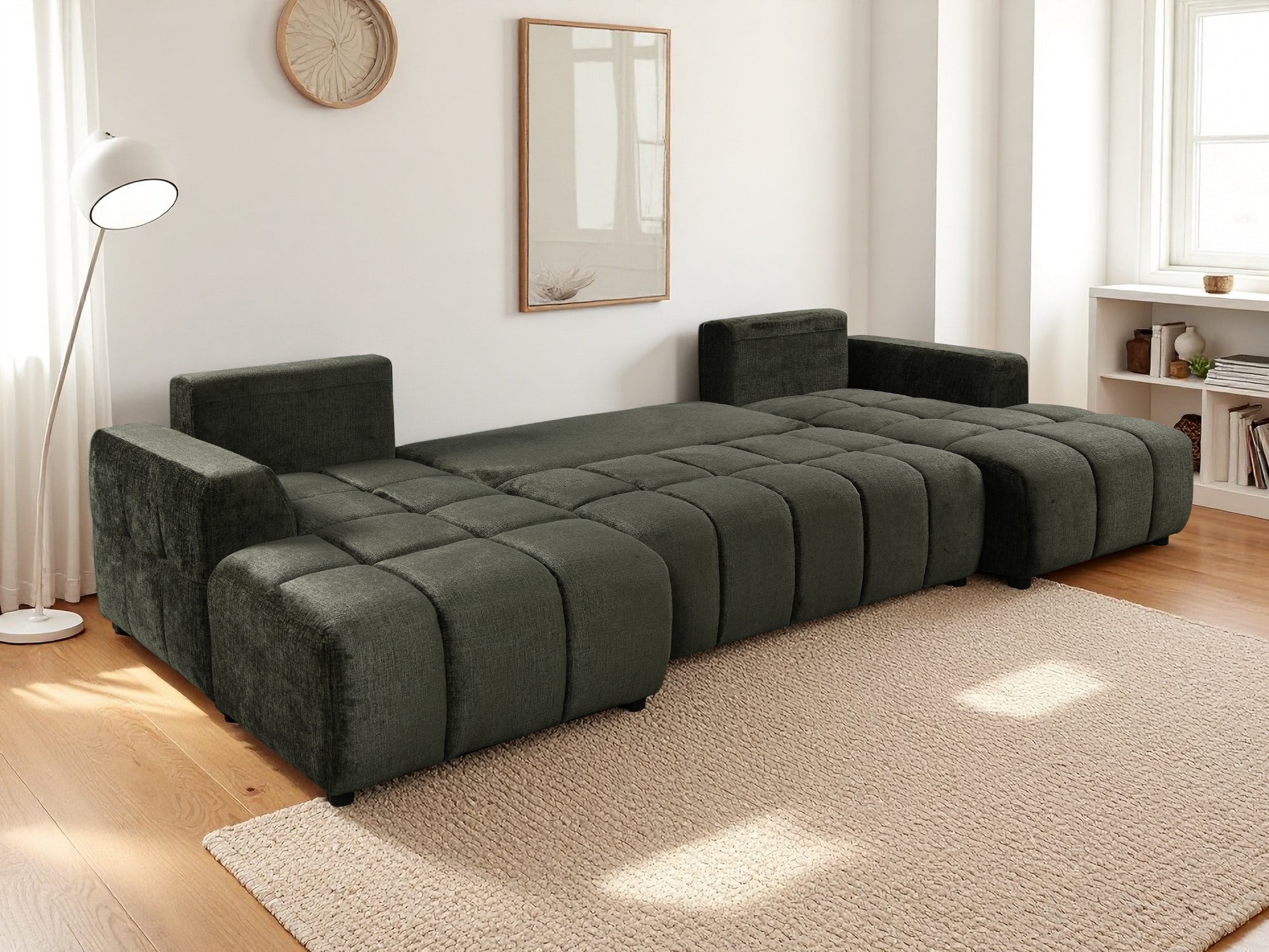 Shanghai Luxury U Shape Sofa Bed - Green