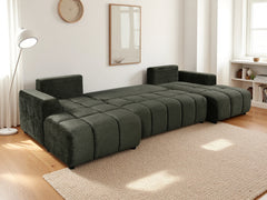 Shanghai Luxury U Shape Sofa Bed - Green