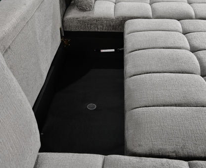 Shanghai Luxury U Shape Sofa Bed - Grey