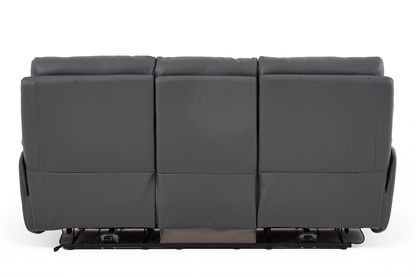 Cinecitta 3 Seater Electric Recliner Sofa - Dark Grey Leather - Image 6