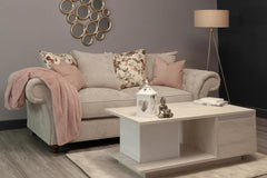Deneishia Chesterfield Sofa 3 Seater  - Beige