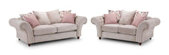 Deneishia Chesterfield Sofa 3+2 Seater  - Beige