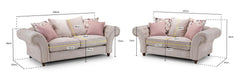 Deneishia Chesterfield Sofa 3+2 Seater  - Beige