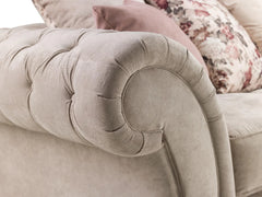 Deneishia Chesterfield Sofa Armchair  - Beige