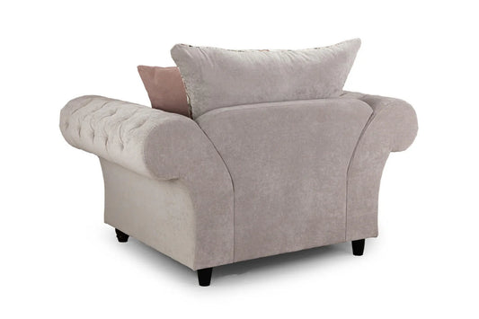 Deneishia Chesterfield Sofa Armchair  - Beige